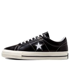 Converse One Star Black, Style Converse, All Star Shoes, Converse Style, Star Black, New Converse, Converse One Star, Star Logo, Star Sneakers