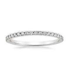 Sonora Eternity Diamond Wedding Ring (3/8 ct. tw.) - Platinum. This classic wedding ring encircles the finger with a glittering row of French pavé diamond accents and serves as the perfect complement to many engagement ring styles. 
 
 Our eternity bands are crafted meticulously to perfectly fit your finger. Each unique ring size features a slightly varied carat weight and number of diamonds to ensure a fit that is as comfortable as it is glamorous. Eternity Diamond Ring, Classic Wedding Ring, Ring Styles, Classic Wedding Rings, Diamond Wedding Ring, Brilliant Earth, Eternity Ring Diamond, Unique Ring, Engagement Ring Styles