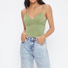 Nwt: Vintage Y2k Green Spaghetti Strap Tank Top. Size Xs. Measurements In The Pictures. Y2k V-neck Tank Top For Spring, Y2k Cami Top With Built-in Bra, Y2k Tops With Spaghetti Straps And Built-in Bra, Y2k Style Summer Camisole With Straps, Green V-neck Y2k Tops, Y2k Style Camisole With Adjustable Straps, Y2k Style Spaghetti Strap Camisole For Spring, Y2k Style Cami Tank Top, Y2k Summer Camisole With Spaghetti Straps