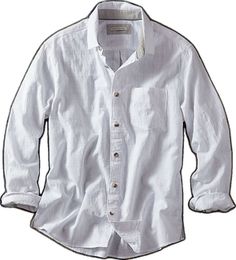 Relaxed Long Sleeve Cotton Shirt, Unstructured Cotton Shirt For Vacation, Relaxed Fit Shirt For Casual Gatherings, Casual Linen Shirt For Gatherings, White Cotton Shirt For Casual Gatherings, Cotton Shirt For Fall Vacation, Unstructured Cotton Tops For Vacation, Cotton Vacation Shirt With Spread Collar, Classic Cotton Tops For Vacation