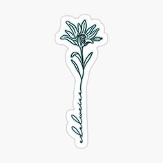 a flower sticker on a white background