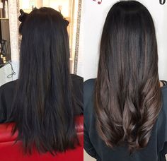 Sun Kissed Balayage Black Hair, Ombre Highlights For Black Hair, Sun Kissed Dark Brown Hair, Partial Balayage Black Hair, Rich Brown Balayage, Balayage On Dark Brown Hair, Sun Kissed Balayage, Coffee Brown Hair, Dark Brown Hair Balayage