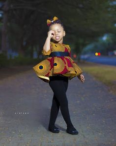 Online Hub For Fashion Beauty And Health: Checkout This Uniquely Stylish #Ankara Blouse On A... Black Kids Fashion, African Print Dress Ankara, African Children