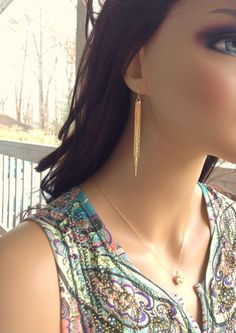 "Before you buy, be sure to get 20% off your order by joining the Balm Designs Sisterhood! Just copy and paste this url in a new tab and you will get your instant coupon code: http://bit.ly/BalmDesigns These simply stunning earrings are made using beautiful shiny snake chain that has been soldered together to create a cluster that dangles gorgeously on high quality gold or silver earring wires. I love the way these eye catching earrings dangle with every move! Comfortable for all day wear, these Dangle Threader Earrings With Adjustable Chain For Party, Chandelier Earrings With Adjustable Chain As Gift, Gold Teardrop Tassel Earrings, Long Drop Jewelry With Latkans, Gold Earrings Long, Chain Earrings Gold, Earrings Formal, Prom Gold, Earring Chain