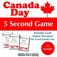 the canada day 5 second game has five cards in it and is ready to be played