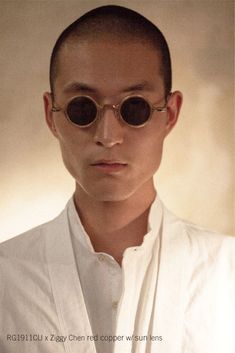 ZIGGY CHEN&RIGARDS Stylish Glasses, Number 8, Copper Material, Mens Glasses, Glasses Fashion, Spectacles, Round Sunglasses, A Man, Sci Fi