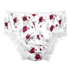 PRICES MAY VARY. Silky Soft Satin - Made from a delicate satin fabric, these french knickers will feel super smooth against your skin. Dainty Details - The centre of this pair contains a beautiful bow motif with fabric rose emblem. Wide Gusset - These panties are made with a wide satin gusset for ultimate comfort. Versatile Underwear - This gorgeous underwear is perfect for honeymoon nights, valentine’s, date nights, lingerie parties, and many other special occasions. Measure Up - Please see the Frilly Knickers, Honeymoon Night, Lingerie Party, Fabric Roses, Delicate Details, Cute Bows, Satin Fabric, Date Night, Red Roses