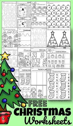 christmas worksheets for preschool and pre - k students to help them learn how to make