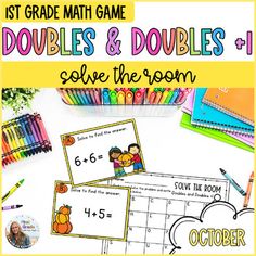 the first grade math game doubles and doubles to solve the room