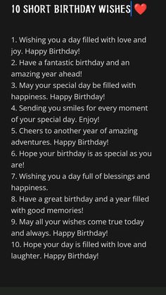 a birthday poem with the words happy birthday wishes