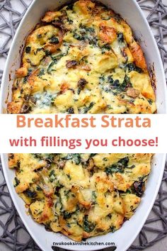 breakfast strata with fillings you choose