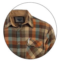 Mens Casual Flannel Shirt, Long Sleeve, Button Up, Left Breast Pocket, 100% Cotton Brown Outdoor Shirt For Fall, Brown Long Sleeve Flannel Shirt For Outdoor, Brown Fall Outdoor Shirt, Outdoor Brown Shirt With Pockets, Brown Outdoor Shirt With Pockets, Brown Flannel Shirt With Pockets For Outdoor, Brown Flannel Shirt For Outdoor, Rugged Brown Shirt For Fall, Brown Button-up Flannel Shirt For Outdoor