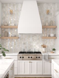 a stove top oven sitting inside of a kitchen