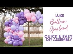 balloons are arranged in the shape of a letter for a balloon garland and diy assembly