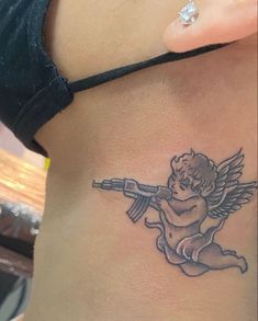 Flower Tato, Scorpions Tattoo, Angle Tattoo, Tattoo Sun, Flowers Tattoos, Cupid Tattoo, Hand Tattoos For Girls, Pretty Tattoos For Women, Red Ink Tattoos