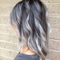 color. Grey Balayage, Dream Hair, Love Hair, Great Hair