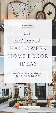 modern halloween home decor ideas with text overlay