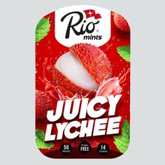 a bag of juicey lychee with raspberries