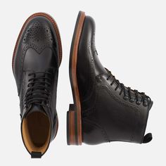 Nolan Brogue Boots – Beckett Simonon Timeless Boots, Black Brogues, Brogue Boots, Shoe Inserts, Stylish Boots, Heel Caps, Comfortable Boots, Beautiful Boots, Mens Fashion Suits