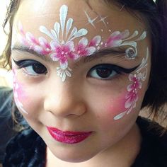 Flower Face Painting, Minnie Mouse Face Painting, Face Painting Unicorn, Fairy Face Paint, Festival Face Paint, Professional Face Paint, Paint Face, Easter Designs, Flower Face