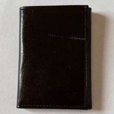 A Vintage, 4. 1/4" X 3." (Folded), Black Leather Wallet. This Is A Tri-Fold Wallet. The Interior Has Slots For Cards, Bills, License And More. In Excellent Condition, It Looks Unused. Marked: Amity Cowhide. Vintage From The 80’s. Black Trifold Wallet With Card Slots For Formal Use, Black Rectangular Trifold Wallet For Formal Occasions, Classic Black Coin Purse With Rfid Blocking, Formal Black Coin Purse With Card Slots, Black Trifold Wallet For Business, Classic Black Trifold Card Holder, Formal Black Trifold Wallet With Interior Card Slots, Black Trifold Card Holder With Coin Pocket, Vintage Black Trifold Wallet As Gift