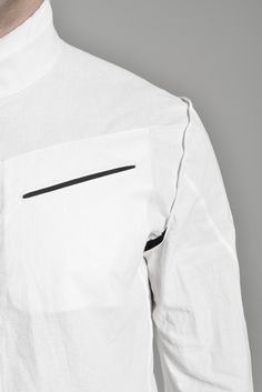 Off White Shirt, Urban Apparel, Asymmetrical Shirt, Modern Tops, Wool Shirt, Tailored Shirts, Mens Shirt, Urban Outfits, Shirt Button