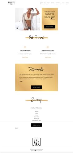 an image of a website page with gold and black text on it, including the wordpress