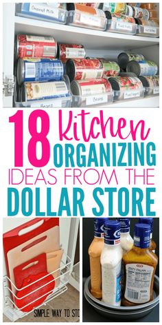 kitchen organizing ideas from the dollar store