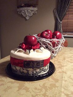 there is a cake that has apples in it