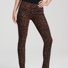 Never Worn Jeans Leopard Print Jeans For Fall, Fitted Leopard Print Jeans For Fall, Joanna Douglas, Leopard Jeans, Studded Jeans, Preppy Casual, Stretchy Jeans, Slim Straight Jeans, Animal Prints