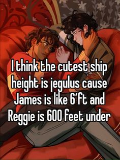 two people sitting on a couch with text that reads i think the cutest ship height is