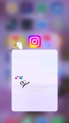 an iphone screen with the instagram logo on it, and two different icons above