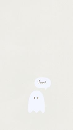 an image of a ghost with speech bubbles above it that says booi on the side