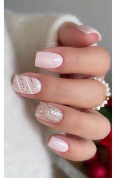 Manicure Nail Designs, Short Gel Nails, Fancy Nails Designs, Simple Gel Nails, Cute Gel Nails, Nail Designs Glitter