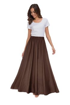 PRICES MAY VARY. Fabric: Chiffon; Elastic waist design and lined. Design: Solid color long maxi chiffon skirt with comes in variety of colors.Can match your different styles of shirts, T-shirts, high heels High quality chiffon, flowy and pretty,breathable when wearing it. Perfect for casual,vacation, cocktail party, evening and beach or more special occasions. Machine wash or hand wash cold water,hand wash recommended, do not bleach, hang dry Dear customers, we recently received voice from our c Maxi Skirt Vintage, Solid Skirt, Ankle Length Skirt, Heels High, Long Skirts For Women, Skirt Vintage, Beautiful Skirts, Chiffon Skirt, Long Maxi