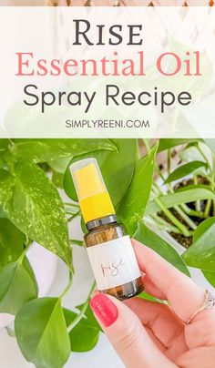 Here's a Rise Essential Oil Spray Recipe you'll love! #essentialoils #essentialoilspray #riseandshineessentialoilblend #essentialoilsprayrecipes #essentialoilspraysdiy Essential Oil Sprays Diy, Diy Fragrance Candles, Essential Oil Spray Recipes