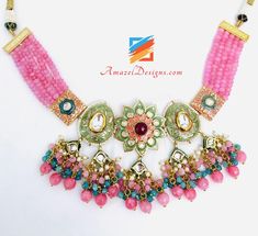 Pink Meenakari Hand Painted Necklace And Earrings Set. Available to be shipped for FREE from Canada to USA, Europe, Italy, Norway and everywhere else. Explore more PUNJABI BRIDAL JEWELLERY SETS 👉 PUNJABI BRIDAL JEWELLERY ONLINE 🛒 INDIAN BRIDAL JEWELLERY 📦Unmatched FREE Worldwide Shipping Jasmine, Canada ⭐️⭐️⭐️⭐️⭐️ Yea and i loved the packing and the the (choora)bridal bangles, i wore it on my anniversary.. thanks a lot.. they Are amazing every person looked at them & were curious where i Pink Bridal Necklace With Matching Earrings As A Gift, Pink Kundan Dangle Jewelry, Traditional Pink Jewelry Set With Matching Earrings, Traditional Pink Jewelry With Matching Earrings, Handmade Pink Jewelry For Festivals, Pink Temple Jewelry Necklace For Ceremonial Occasions, Pink Temple Jewelry For Ceremonial Occasions, Pink Ceremonial Temple Jewelry, Handmade Pink Kundan Necklace For Gift