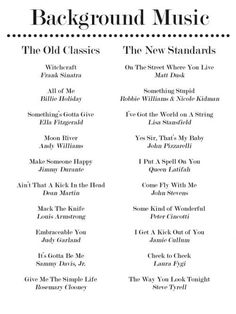 the back ground music poster for the new standard album,'the old classes '