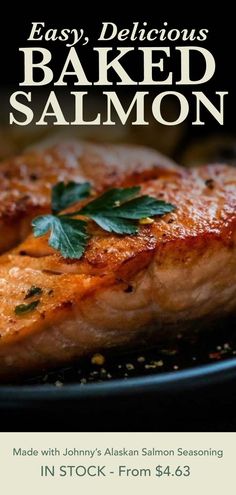 salmon fillets on a pan with herbs and seasoning in stock from $ 4 63