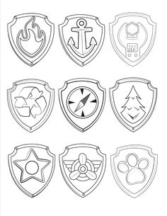 the logos for different types of shield shields