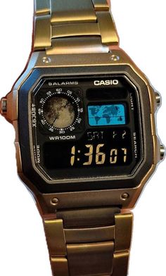 Black Rectangular Watch Accessories For Outdoors, Black Rectangular Watch Accessories For Outdoor, Vintage Black Digital Watch With Analog Display, Vintage Black Rectangular Watches, Vintage Black Outdoor Watch, Men’s Casio Watch, Vintage Black Outdoor Watches, Casio Ae1200 Mod, Casio Transparent Watch