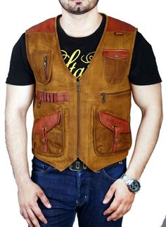 Jurassic World Fallen Kingdom Owen Grady Chris Pratt Leather Vest     Quality Fabric with genuine leather panels Attractive design and accurate details close to screen product Original accessories including YKK zipper Polyester satin lining  Will be best leather vest in your wardrobe OUTSTANDING DEAL DON'T MISS IT ! SIZE GUIDE MENS SIZE CHART - Measurements in Centimeters(cm) Size XS S M L XL 2XL 3XL Suitable for person with chest 90 96 102 108 112 116 122 Jacket Chest 102 107 112 117 122 127 13 Leather Vest, Mens Vest, Polyester Satin, Nice Leather, Denim Fabric, Casual Wardrobe, Vest Jacket, Varsity Jacket, Quality Fabric