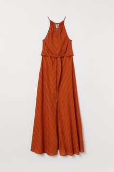 Dress H&m, Draped Skirt, Rust Dress, H&m Women, Yellow Dress, World Of Fashion, Pretty Woman, Fashion Casual, Everyday Fashion