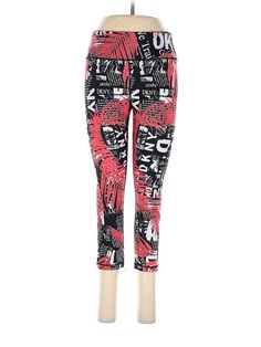 DKNY Sport Leggings Size: Medium Bottoms - used. 74% POLYESTER, 26% ELASTANE, Print | DKNY Sport Leggings: Red Print Bottoms - Size Medium Red Stretch Bottoms With Letter Print, Red Trendy Leggings, Red Athleisure Leggings For Spring, Sport Leggings, Red Leggings, Sports Leggings, Womens Bottoms, Women Handbags, Leggings