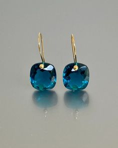 Blue Topaz Gemstone, Ear Rings, Solid Gold Jewelry, Jewelry Manufacturers, Gems Jewelry, London Blue Topaz, Topaz Gemstone, London Blue, Fine Jewellery Earrings