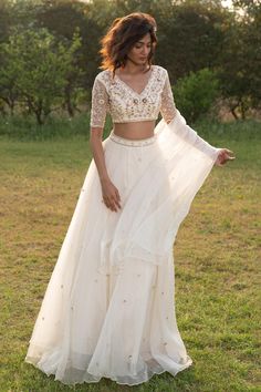 Shop for Zoon Off White Dupatta Floral Crystal Embellished Blouse Lehenga Set for Women Online at Aza Fashions Luxury White Lehenga For Spring, Luxury White Traditional Wear For Festivals, Luxury Elegant White Choli, Bohemian Blouse With Dupatta For Traditional Ceremonies, Luxury White Traditional Wear For Semi-formal Occasions, Luxury White Unstitched Lehenga, White Embroidered Luxury Choli, Luxury Off White Organza Lehenga, Luxury Off-white Traditional Wear For Diwali