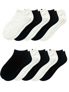 These no-show socks are made from bamboo, they are incredibly soft and designed to not slip down as you wear them. An amazing casual sock for women and an even more amazing 10-pack value! Black And White Socks, Bra Size Calculator, Underwire Sports Bras, Bamboo Socks, White Socks, Women's Socks, Socks For Women, Black Socks, Pocket Leggings