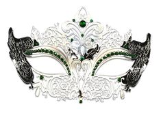 This mask is perfect for any theme party. Its unique laser cut metal design and rhinestone detail is sure to draw attention and get you noticed, this is the perfect masqueade mask for women and great for wall decor as well. Silver Gothic Masquerade Mask For Carnival, Silver Gothic Eye Masquerade Mask, Elegant Silver Masks As Gift, Silver Gothic Eye Mask For Masquerade, Gothic Silver Eye Masquerade Mask, Silver Fantasy Carnival Mask, Silver Fantasy Masquerade Mask For Carnival, Elegant Silver Masks For Halloween, Fantasy Silver Masquerade Mask For Carnival