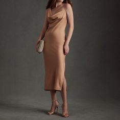 Composition: 100% polyester Color: 11 colors Size: 0-16 Midi Evening Dress, Bhldn Dresses, Bridal Event, Romantic Look, Cowl Neck, Evening Dress, Bridal Party, One Shoulder Formal Dress, One Shoulder Dress