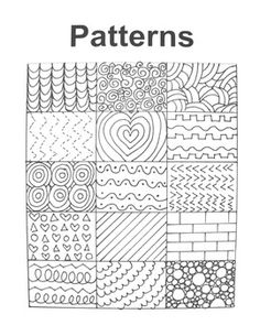 a coloring book with different patterns on it